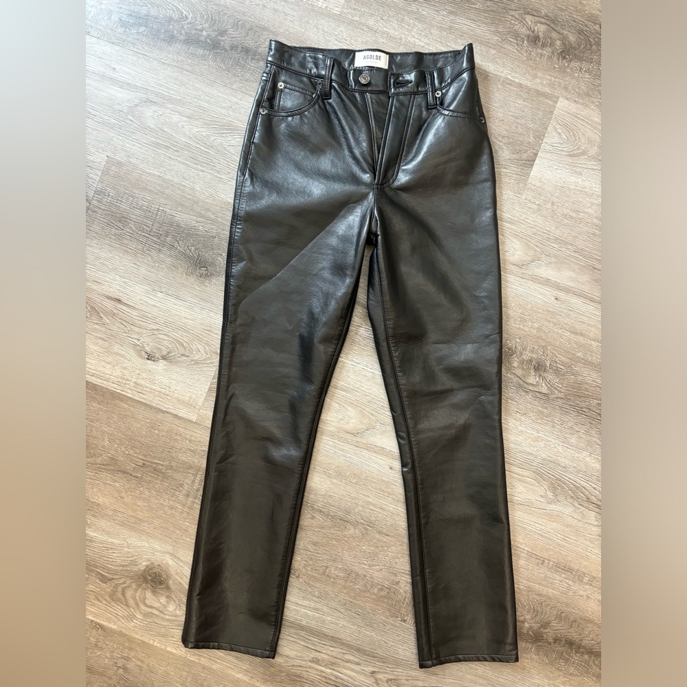agolde leather riley long 24 long - Agolde Black Leather Pants - Agolde Longt 0